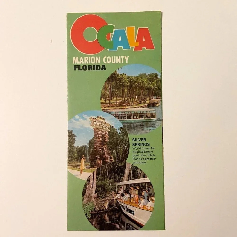 Vintage 1967  Ocala Marion County Florida Brochure Pamphlet Souvenir